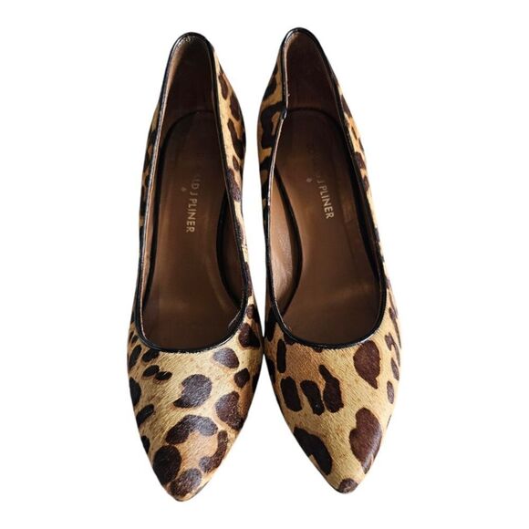DONALD J PLINER "BRAVESP" Leopard Calfhair Heels Pumps - Size 7 - Picture 2 of 8